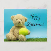 Tennis Teddybeer houdt Kaart met balpensioen (Voorkant)