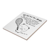 Tennis Tegeltje (Zijkant)
