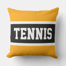 TENNIS Tekst Atletisch Helder Geel Zwart Strepen