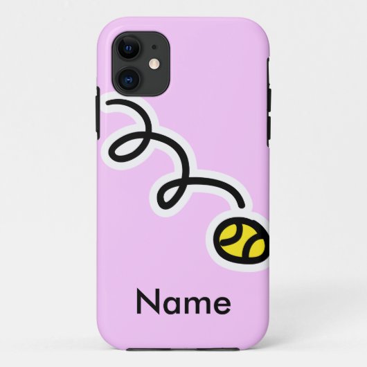 Tennis-telefoondraagtas met jouw naam Case-Mate iPhone case (Achterkant)