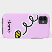 Tennis-telefoondraagtas met jouw naam Case-Mate iPhone case (Achterkant (horizontaal))