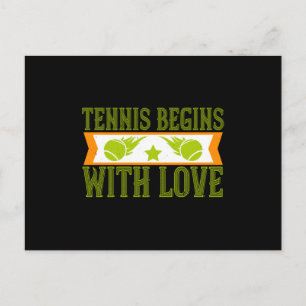 Tennis - Tennis Begint Met Liefde Briefkaart
