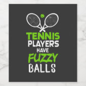Tennis Tennis Player Gift Wijn Etiket (Enkel label)