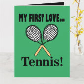 Tennis Tennisspeler Kaart (Gele Bloem)