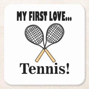 Tennis Tennisspeler Kartonnen Onderzetters