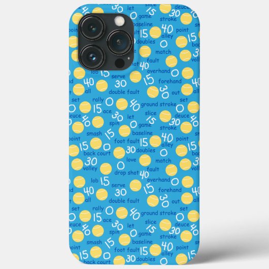 Tennis termen Case-Mate iPhone case (Achterkant)