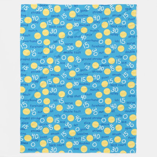 Tennis termen fleece deken (Voorkant)