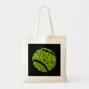 Tennis Termen Tennisspeler Tennisbal Spelend Tote Bag