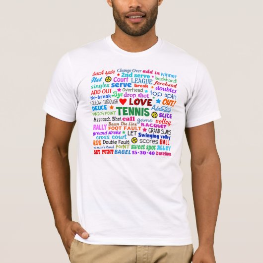 Tennis Terms Shirt (Voorkant)
