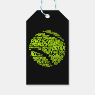 Tennis Terms Tennis Player Tennis Ball afspelen Cadeaulabel