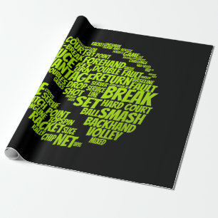 Tennis Terms Tennis Player Tennis Ball afspelen Cadeaupapier