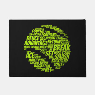 Tennis Terms Tennis Player Tennis Ball afspelen Deurmat