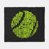 Tennis Terms Tennis Player Tennis Ball afspelen Fleece Deken (Voorkant (Horizontaal))