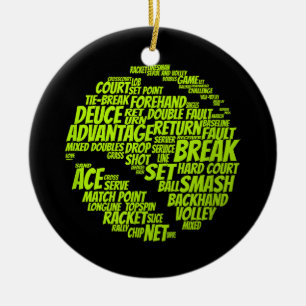 Tennis Terms Tennis Player Tennis Ball afspelen Keramisch Ornament
