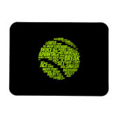 Tennis Terms Tennis Player Tennis Ball afspelen Magneet (Horizontaal)
