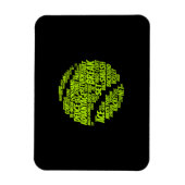 Tennis Terms Tennis Player Tennis Ball afspelen Magneet (Verticaal)