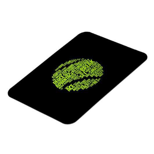 Tennis Terms Tennis Player Tennis Ball afspelen Magneet (Linkerzijde)