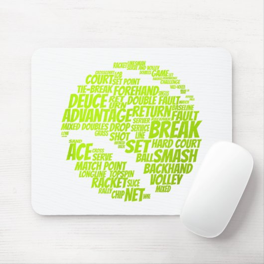 Tennis Terms Tennis Player Tennis Ball afspelen Muismat (Met muis)