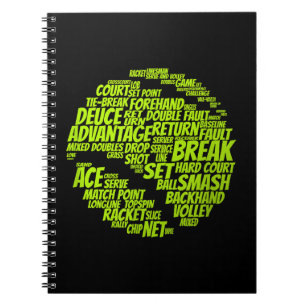 Tennis Terms Tennis Player Tennis Ball afspelen Notitieboek