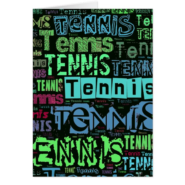 Tennis Text Collage (Voorkant)
