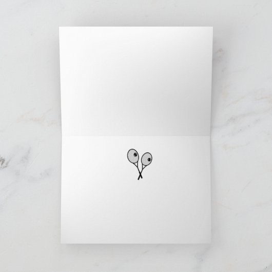 Tennis Thank You Card Bedankkaart (Binnen)