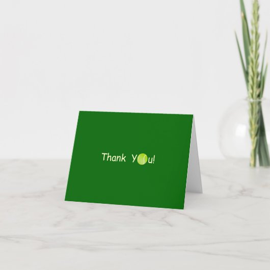 Tennis Thank You card Bedankkaart (Voorkant)