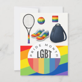 Tennis The Pride Month  Regenboog thema Briefkaart