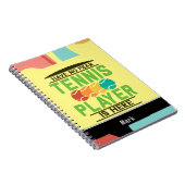 Tennis Thégifts voor Notitieboek van Tennis-liefhe (Rechterzijde)