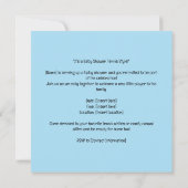 Tennis-thema Baby shower Uitnodiging – Blue & Fun (Achterkant)