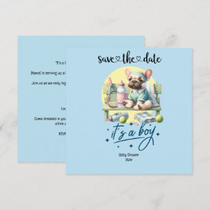 Tennis-thema Baby shower Uitnodiging – Blue & Fun