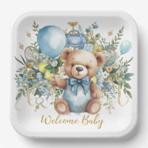 Tennis thema Baby shower voor Baby Boy Party Papieren Bordje