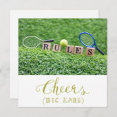 Tennis-thema Bedankkaart (Voorkant / Achterkant)