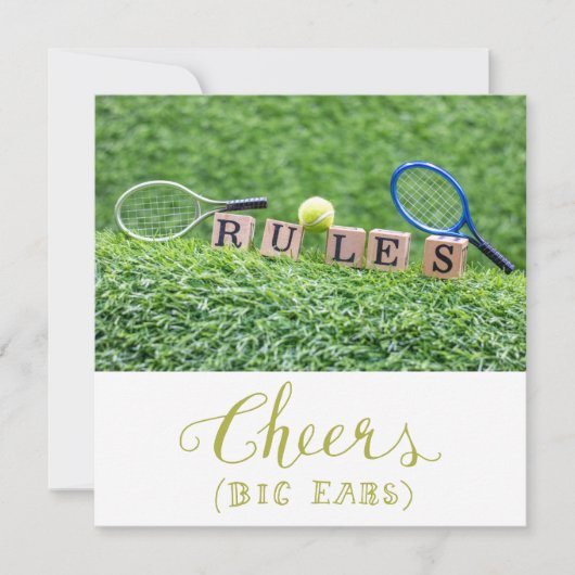 Tennis-thema Bedankkaart (Voorkant)