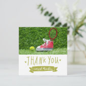 Tennis-thema Bedankkaart (Staand voorkant)