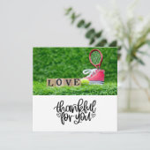 Tennis-thema Bedankkaart (Staand voorkant)