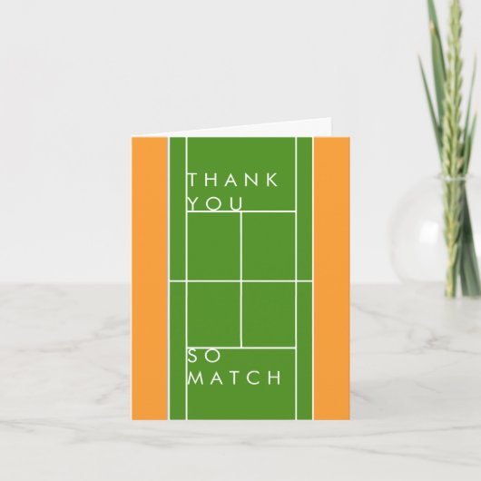 Tennis Thema Bedankt Kaart (Voorkant)