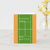 Tennis Thema Bedankt Kaart (Gele Bloem)