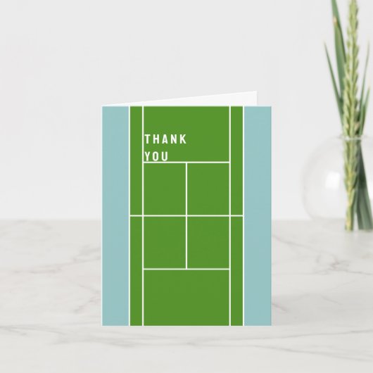 Tennis Thema Bedankt Kaart (Voorkant)