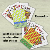 Tennis thema blauw patroon aangepaste naam pokerkaarten