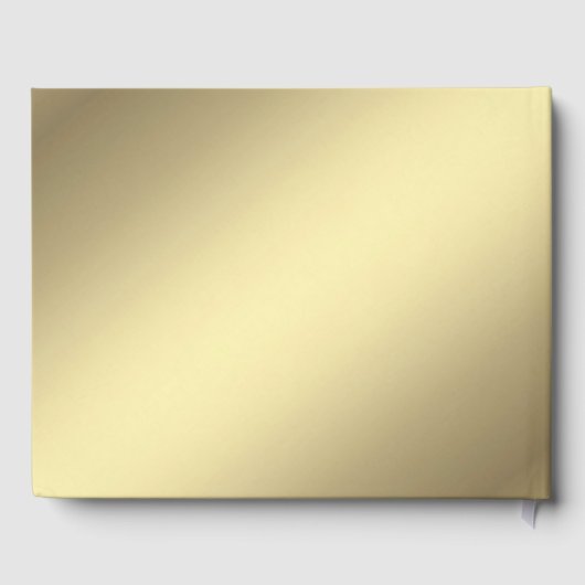 Tennis Thema Custom Gold Guest Book Gastenboek (Achterkant)