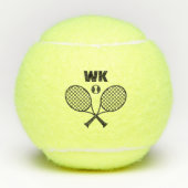 Tennis Thema Custom Monogram Tennisballen (Voorkant)