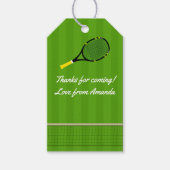 Tennis thema Feest Gast Bedankt Cadeaulabel (Voorkant)