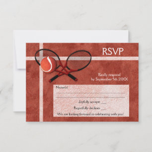 Tennis Thema Feest RSVP Kaart