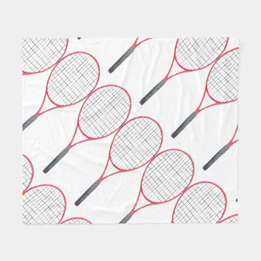 Tennis-thema Fleece Deken (Voorkant (Horizontaal))