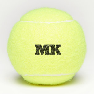 Tennis Thema Grote Vet Gedrukt Monogram Tennisballen