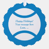 Tennis thema Kerst ornament kaart met envelop (Achterkant)