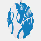 Tennis thema Kerst ornament kaart met envelop (Links)
