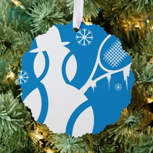 Tennis thema Kerst ornament kaart met envelop (Insitu (Drie))