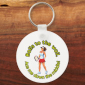 Tennis thema keyring met grappige woordspelingen. sleutelhanger (Achterkant)