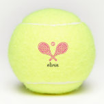 Tennis Thema Meisje Roze Monogrammed Naam Tennisballen<br><div class="desc">Enkele tennissers en dubbelteams zullen dol zijn op dit meisjesroze tennisthema dat is ontworpen. Modern logo icon design met twee rackets en een bal. Voeg je initialen toe aan creëer met een aangepast ontwerp. Serveer stijl en persoonlijkheid met deze chique, roze monogram tennisballen! Ideaal voor de mode-forward singleplayer of het...</div>